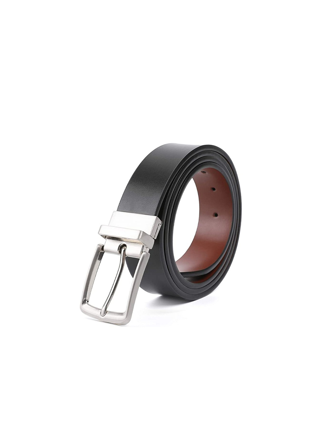 

Elite Crafts Men Black & Brown Leather reversible Formal Belt