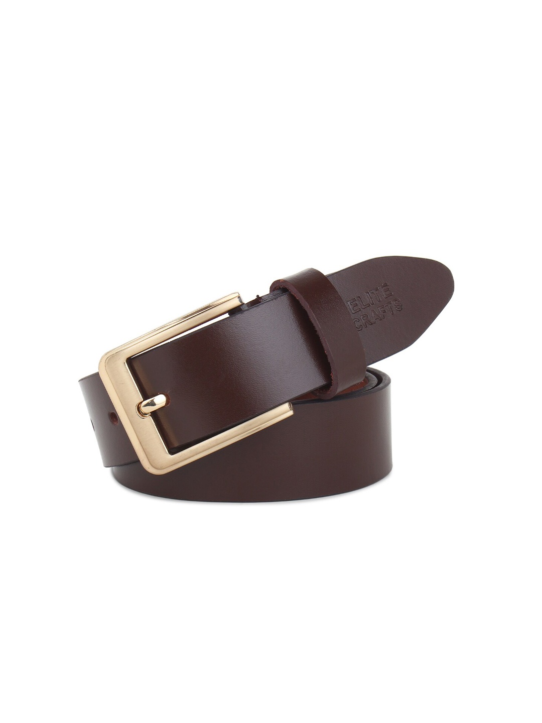 

Elite Crafts Men Brown Leather Formal Belt