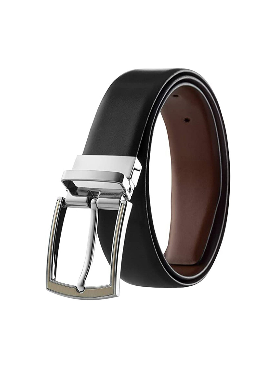 

Elite Crafts Men Black & Brown Reversible Leather Formal Belt
