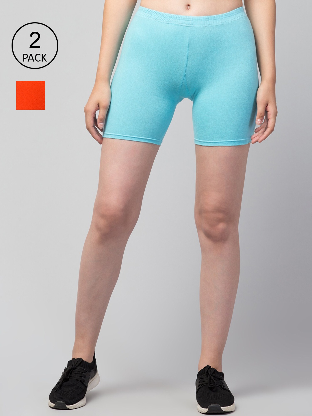 

Apraa & Parma Women Slim Fit Cycling Sports Shorts, Turquoise blue