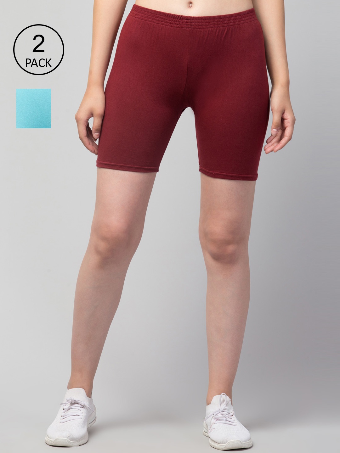 Apraa & Parma Women Slim Fit Cycling Sports Shorts, Turquoise blue
