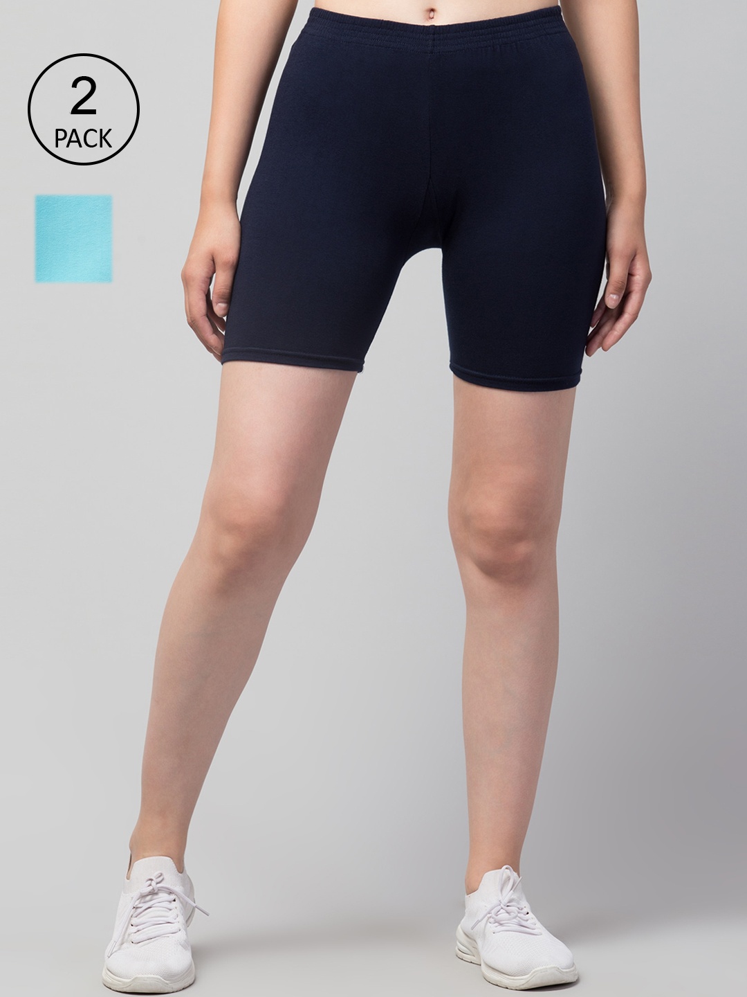 

Apraa & Parma Women Slim Fit Cycling Sports Shorts, Turquoise blue