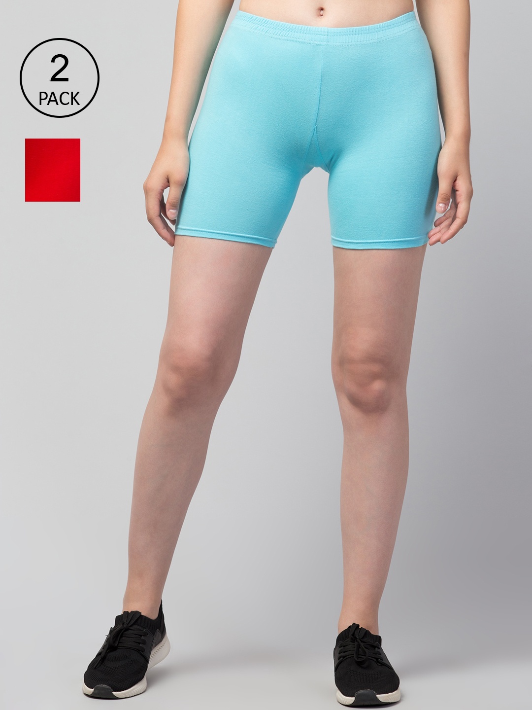 

Apraa & Parma Women Slim Fit Cycling Sports Shorts, Turquoise blue