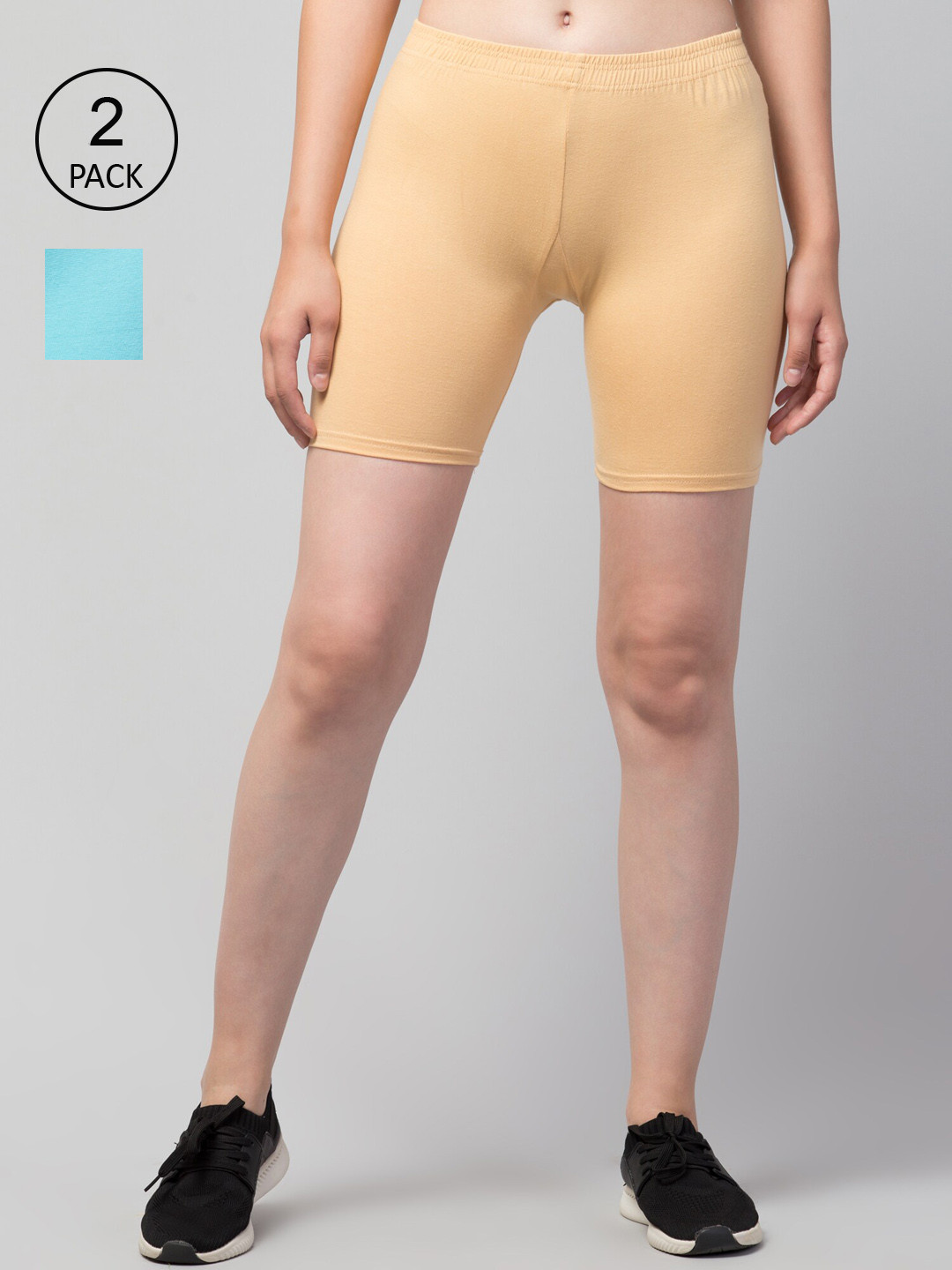 

Apraa & Parma Women Slim Fit Cycling Sports Shorts, Turquoise blue