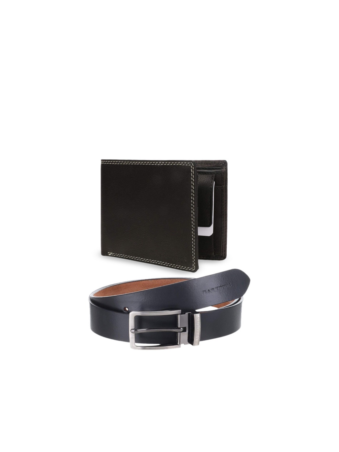 

MARKQUES Men Black Solid Accessory Gift Set