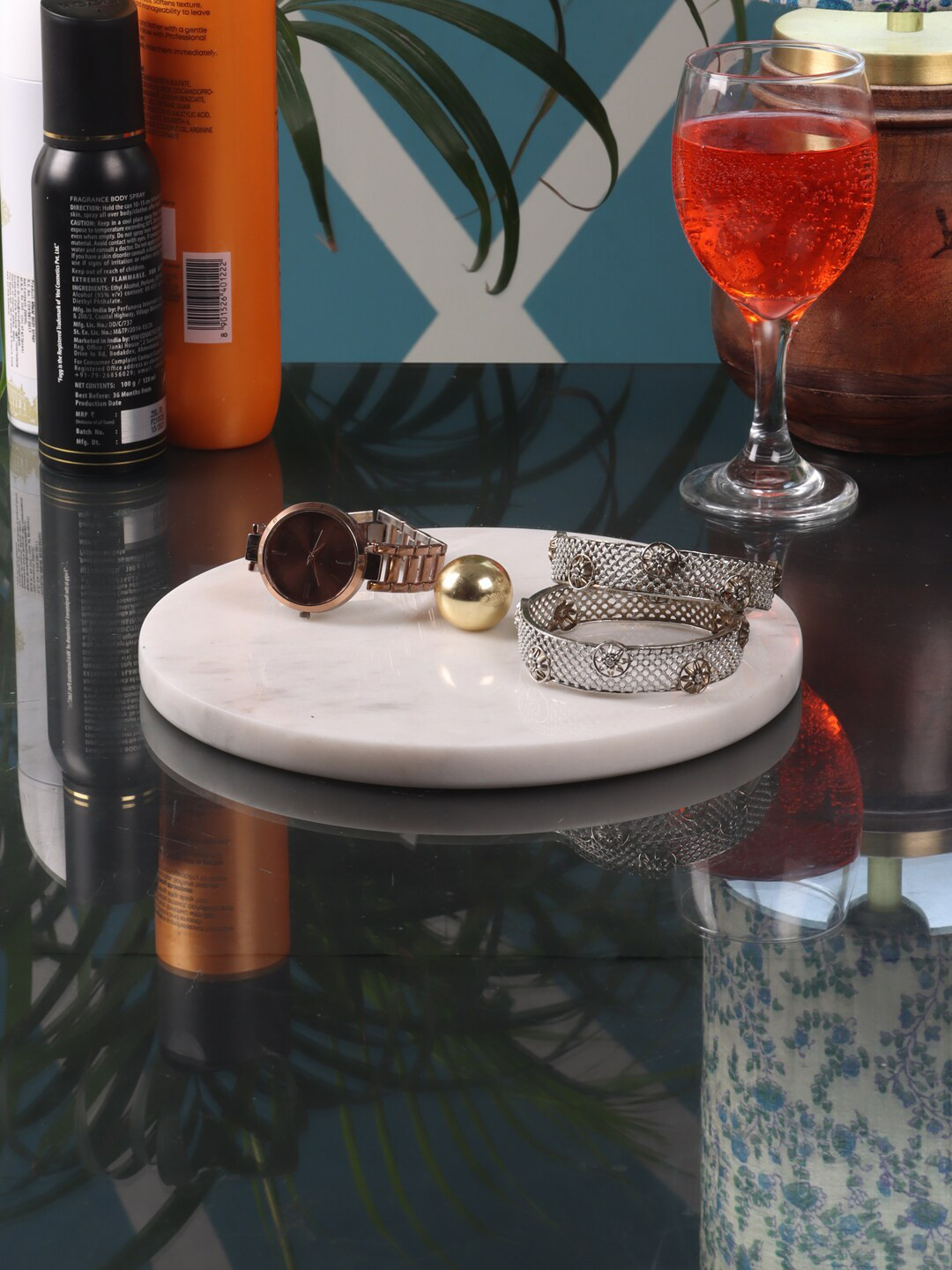 

NikkisPride White Solid Marble Food Platter