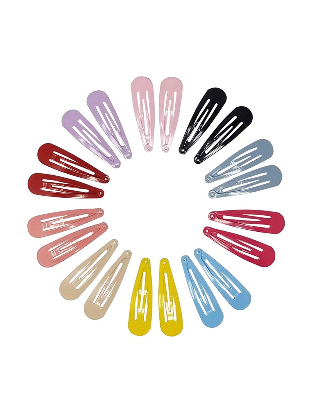 

CHRONEX Set Of 12 Metal Multicolor Tic Tac Hair Clips, Multi