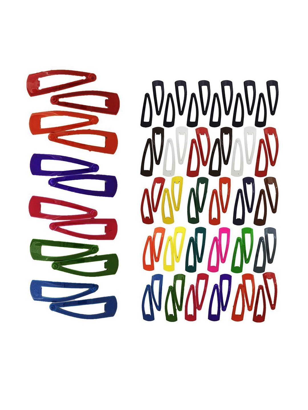 

CHRONEX Set Of 20 Metal Multicolor Tic Tac Hair Clips, Multi