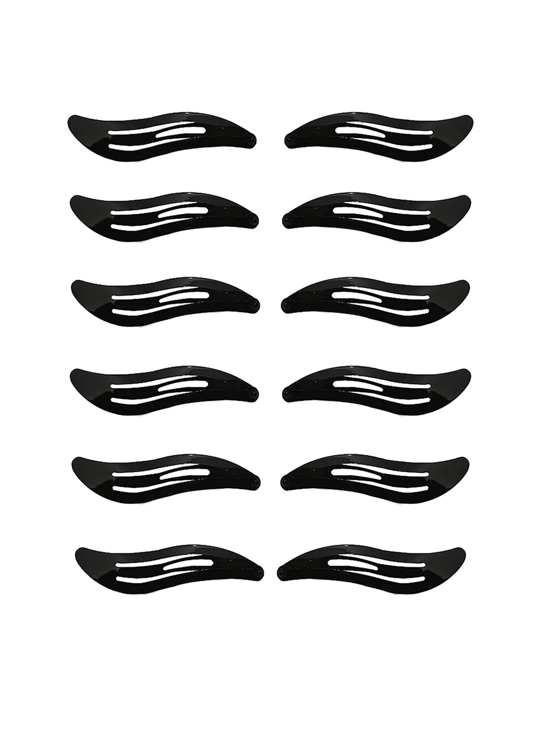 

CHRONEX Women Pack of 12 Black Tic Tac Hair Clip