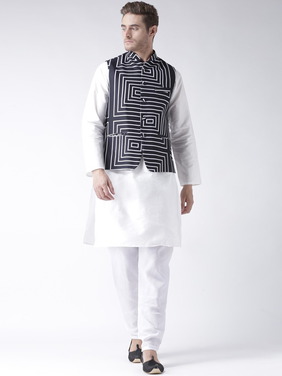 

Hangup Men Kurta with Pyjamas, White