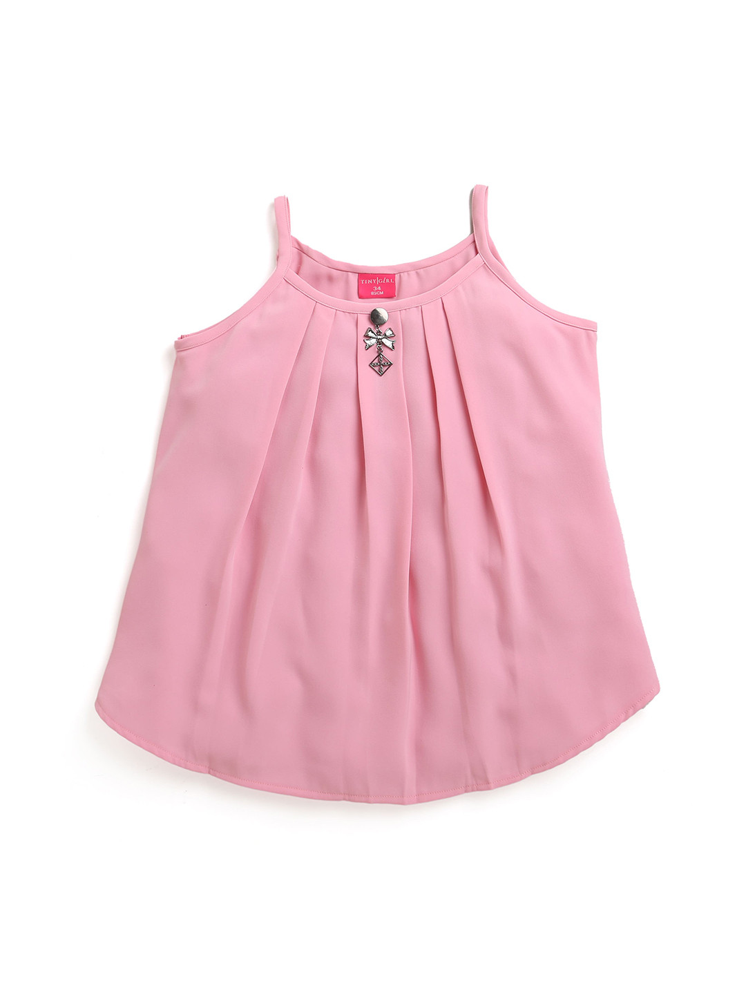 

Tiny Girl Girls Pink Shoulder Straps A-Line Top