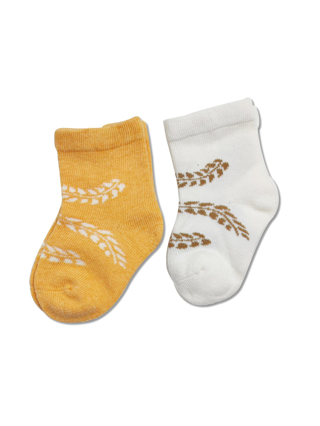 

FOOTPRINTS Infant Pack Of 2 Patterned Ankle Length Cotton Socks, White
