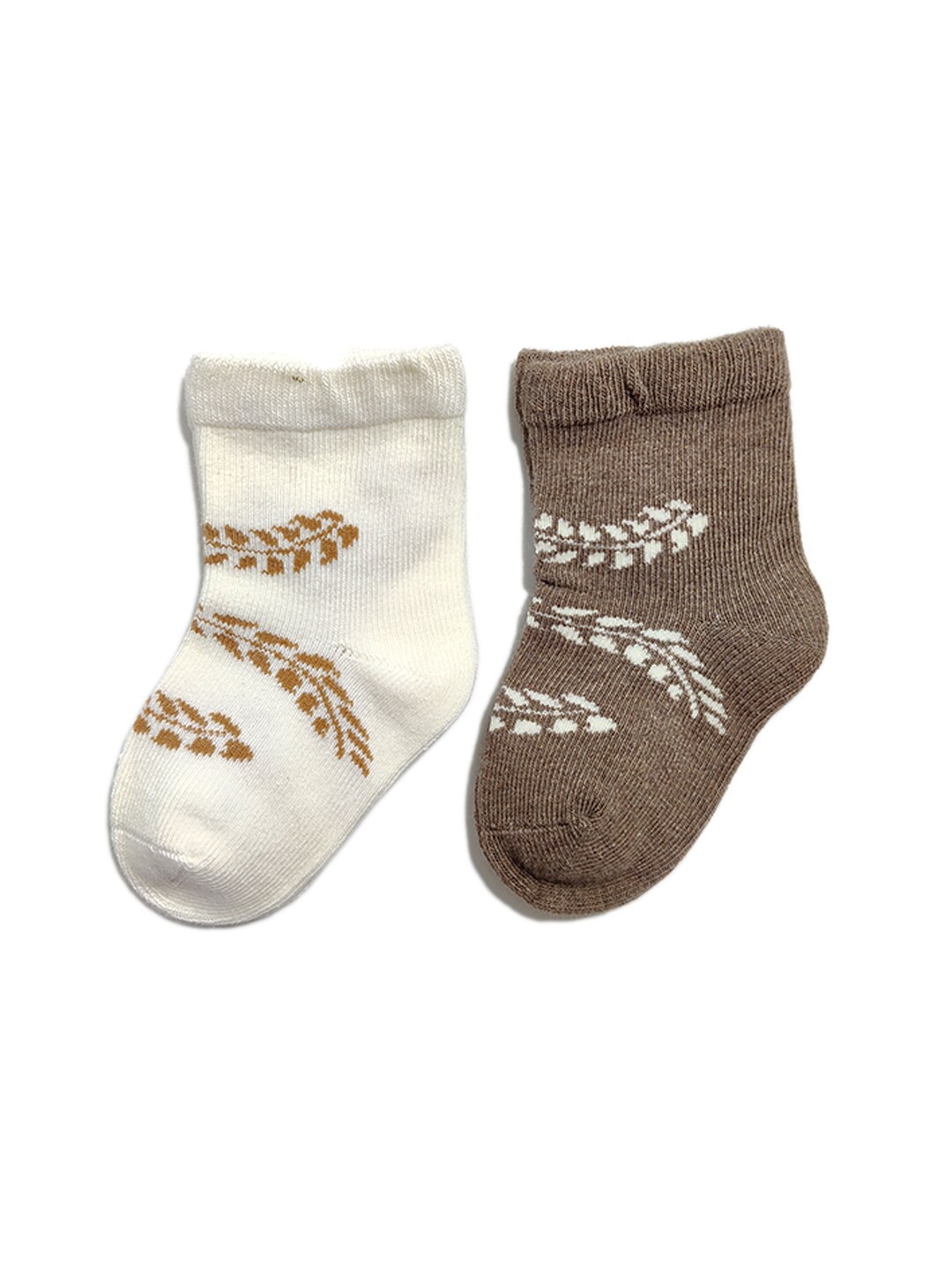 

FOOTPRINTS Infant Pack Of 2 Patterned Ankle Length Cotton Socks, White