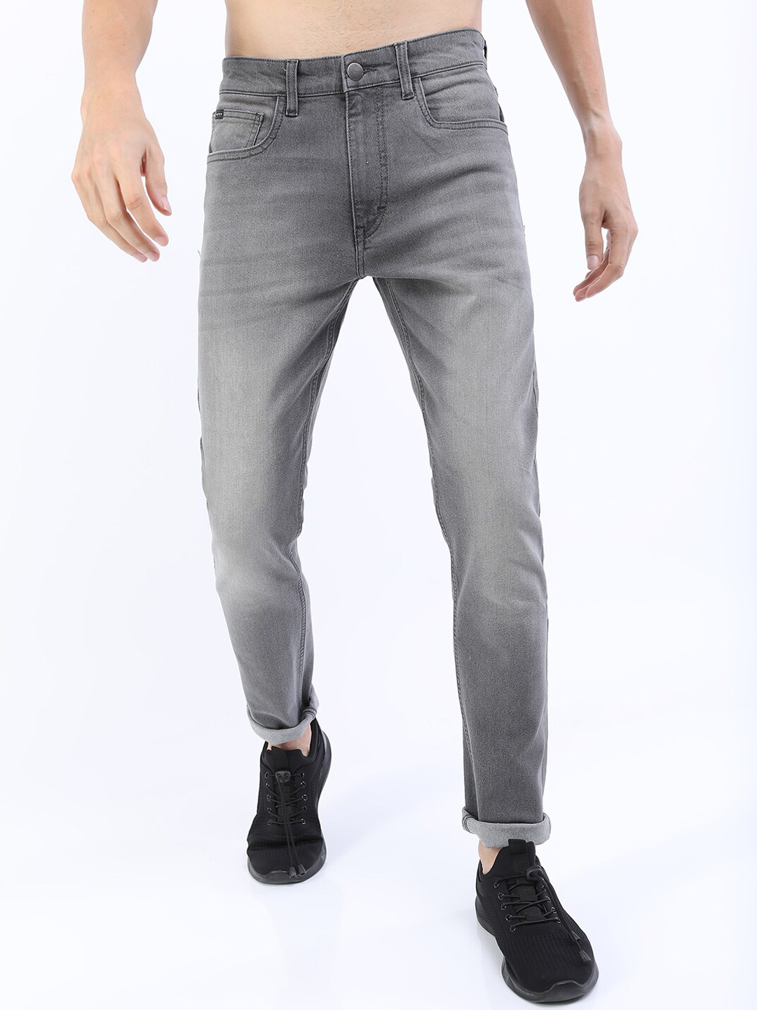 

KETCH Men Grey Tapered Fit Heavy Fade Cotton Stretchable Jeans