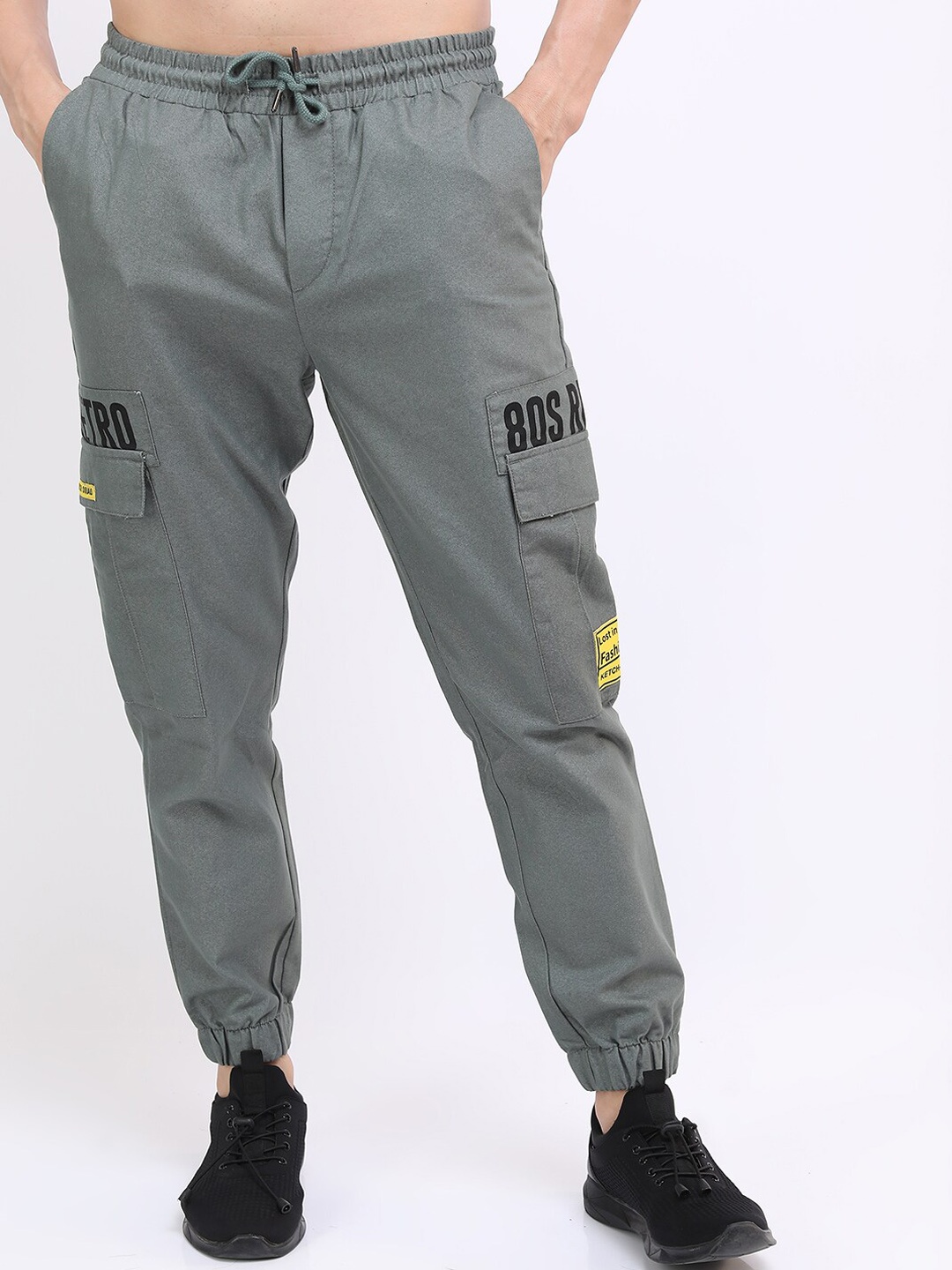 

KETCH Men Grey Printed Jogger Trouser