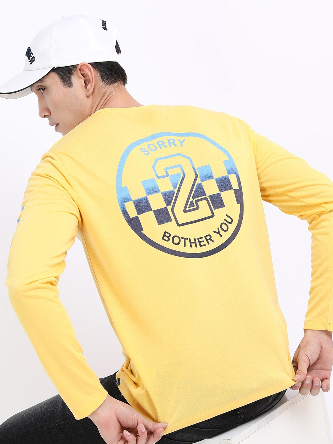 

KETCH Men Yellow Sports Printed Slim Fit T-shirt