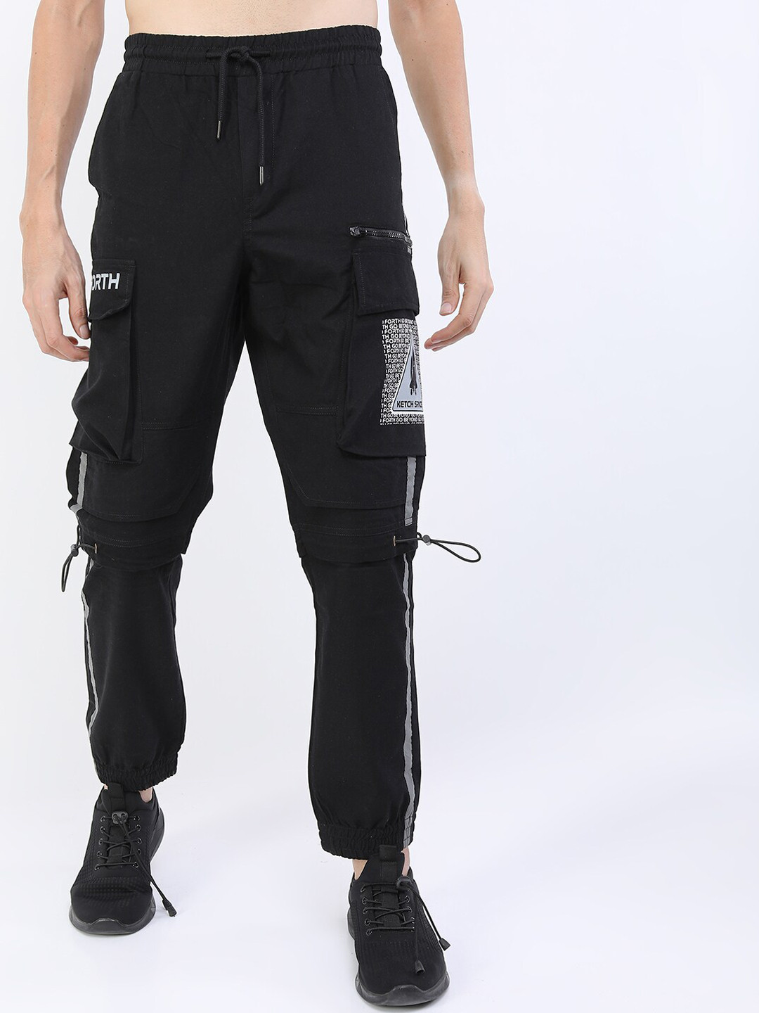 

KETCH Men Black Printed Joggers