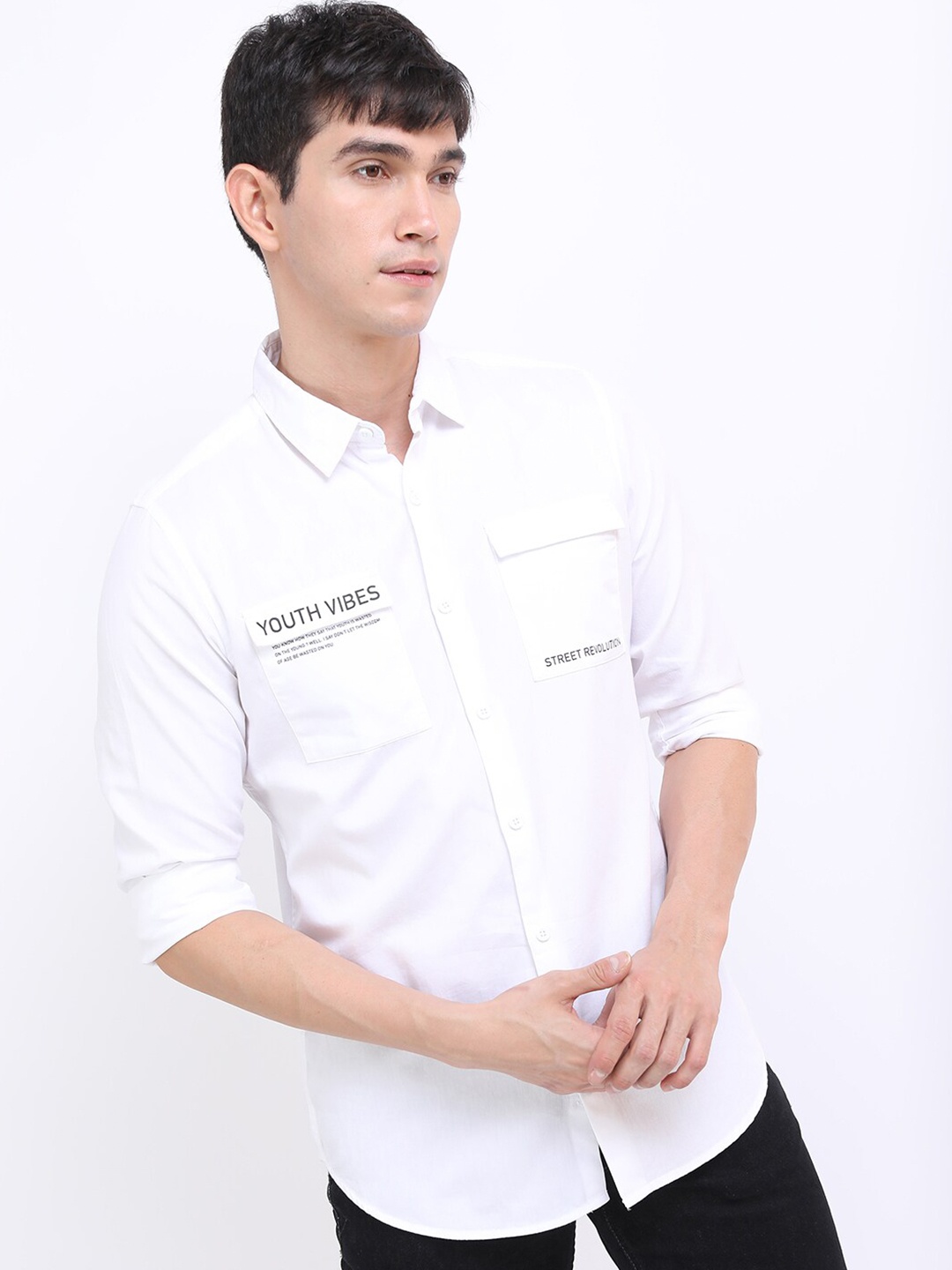 

KETCH Men White Slim Fit Casual Shirt