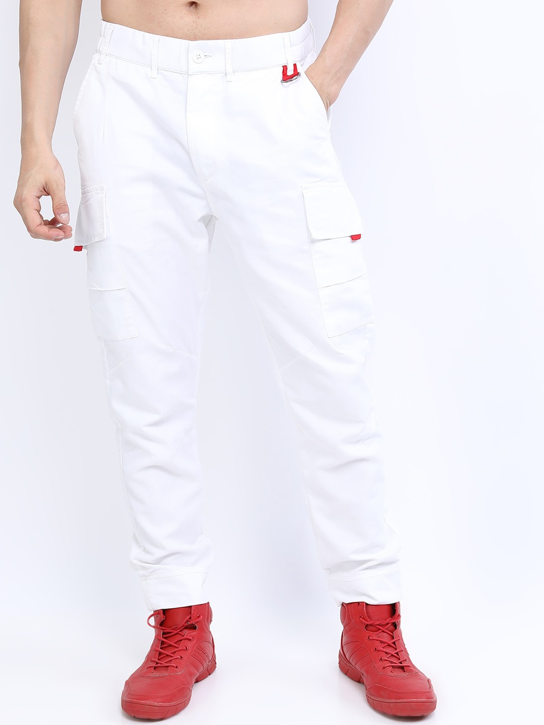 

KETCH Men White Solid Jogger