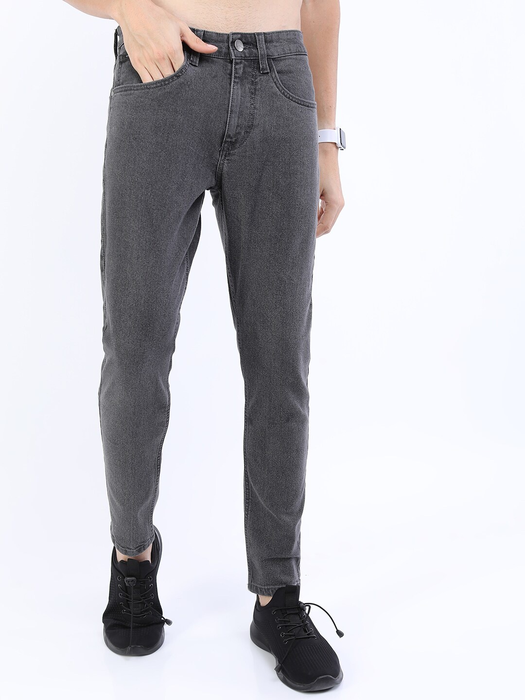 

KETCH Men Grey Tapered Fit Clean look Stretchable Jeans