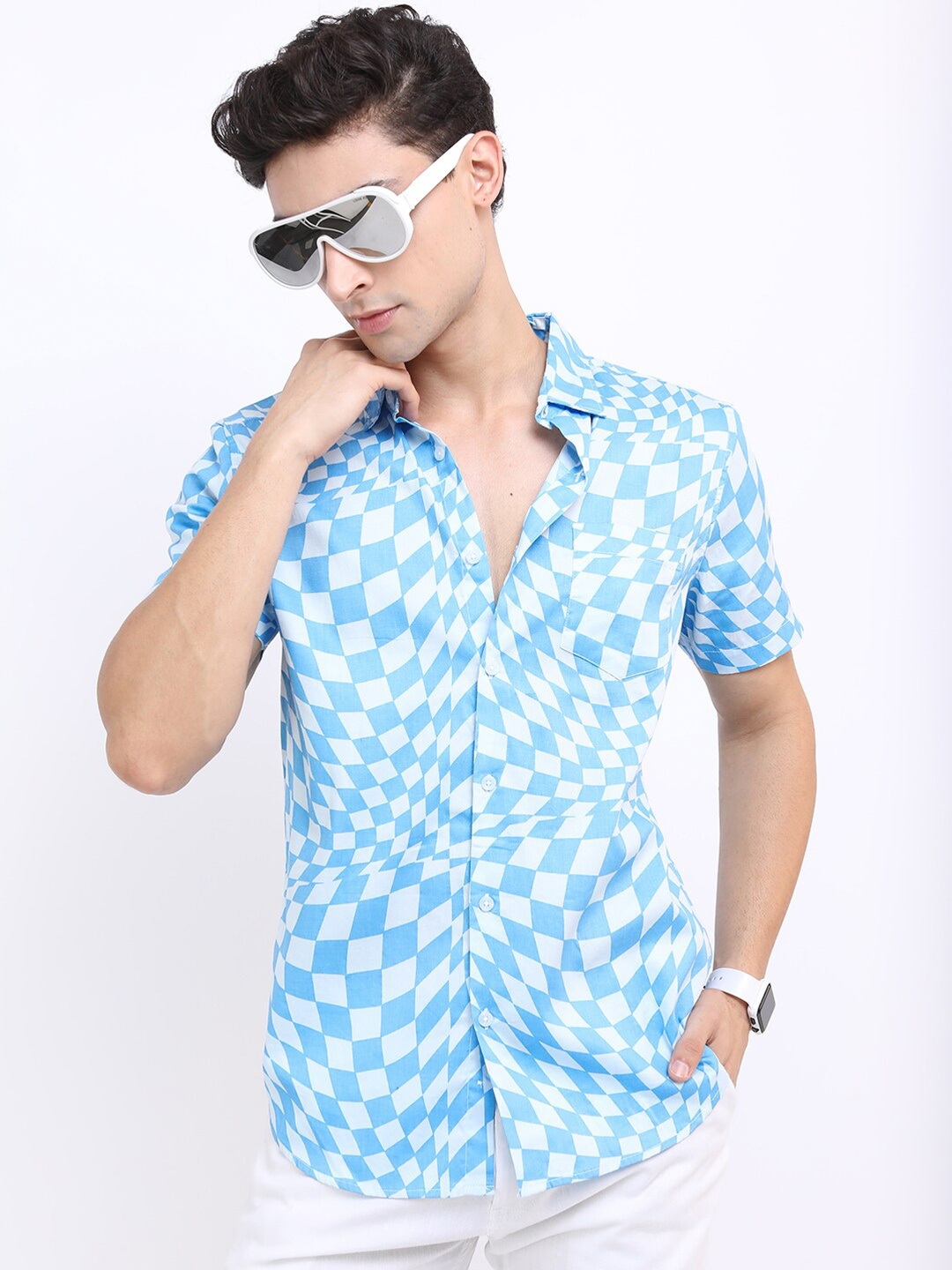 

KETCH Men Blue Slim Fit Printed Casual Shirt