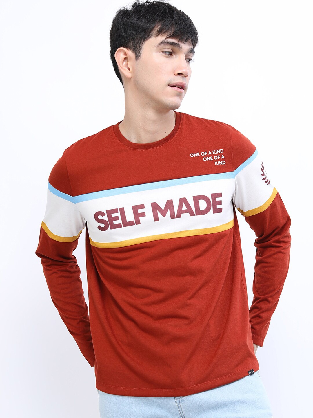 

KETCH Men Maroon Typography Printed Slim Fit T-shirt