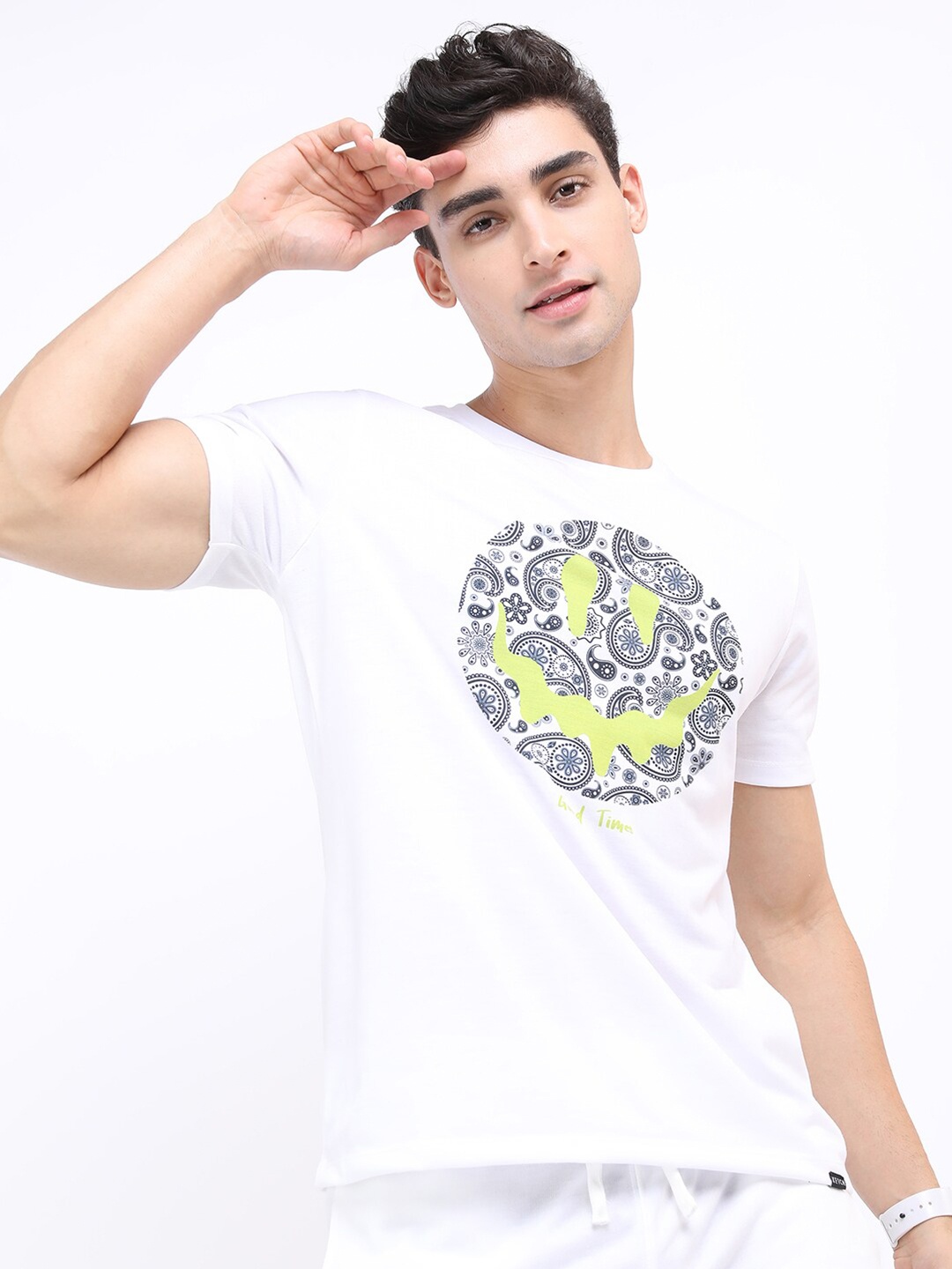 

KETCH Men White Printed Slim Fit T-shirt
