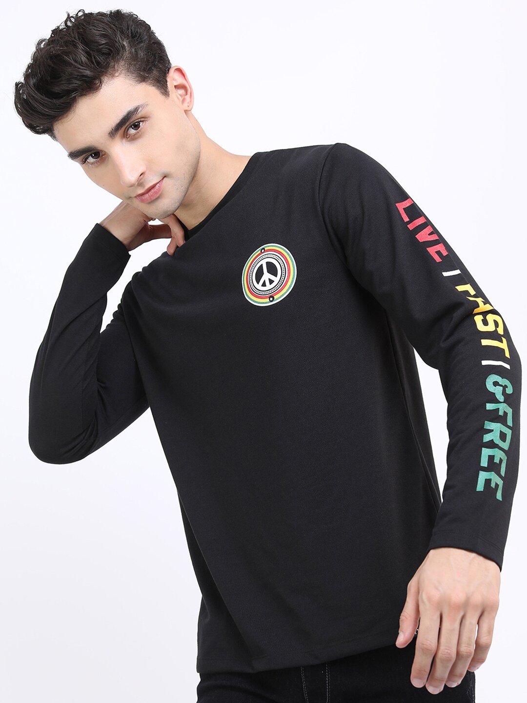

KETCH Men Black Slim Fit T-shirt
