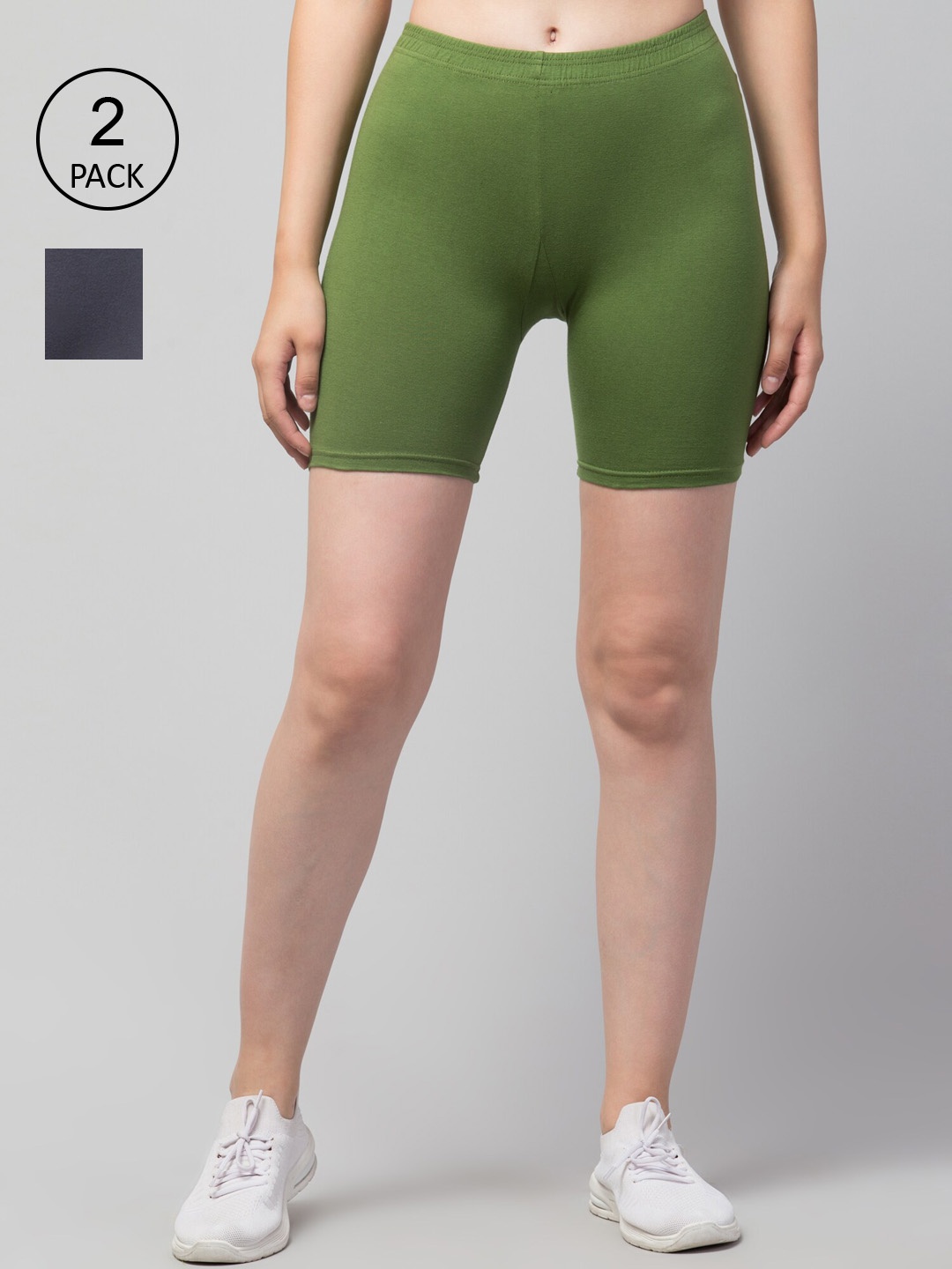 

Apraa & Parma Women Slim Fit Cycling Sports Shorts, Grey