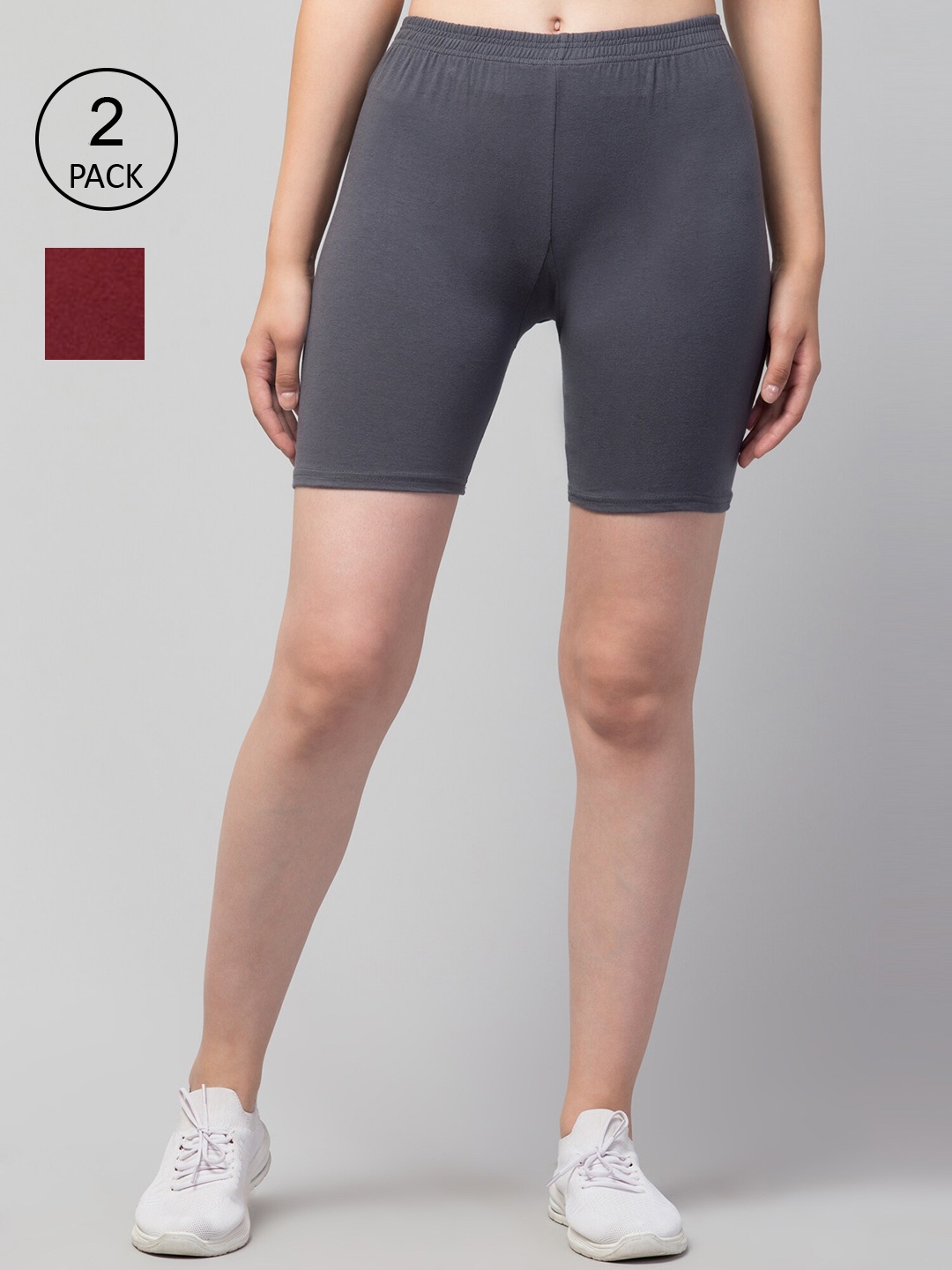 

Apraa & Parma Women Slim Fit Cycling Sports Shorts, Grey