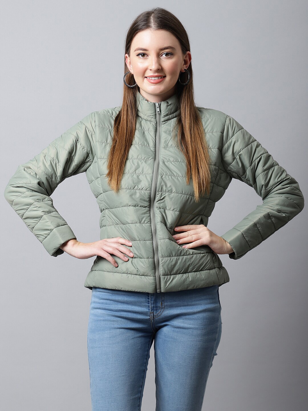 

Cantabil Women Green Lightweight Puffer Jacket