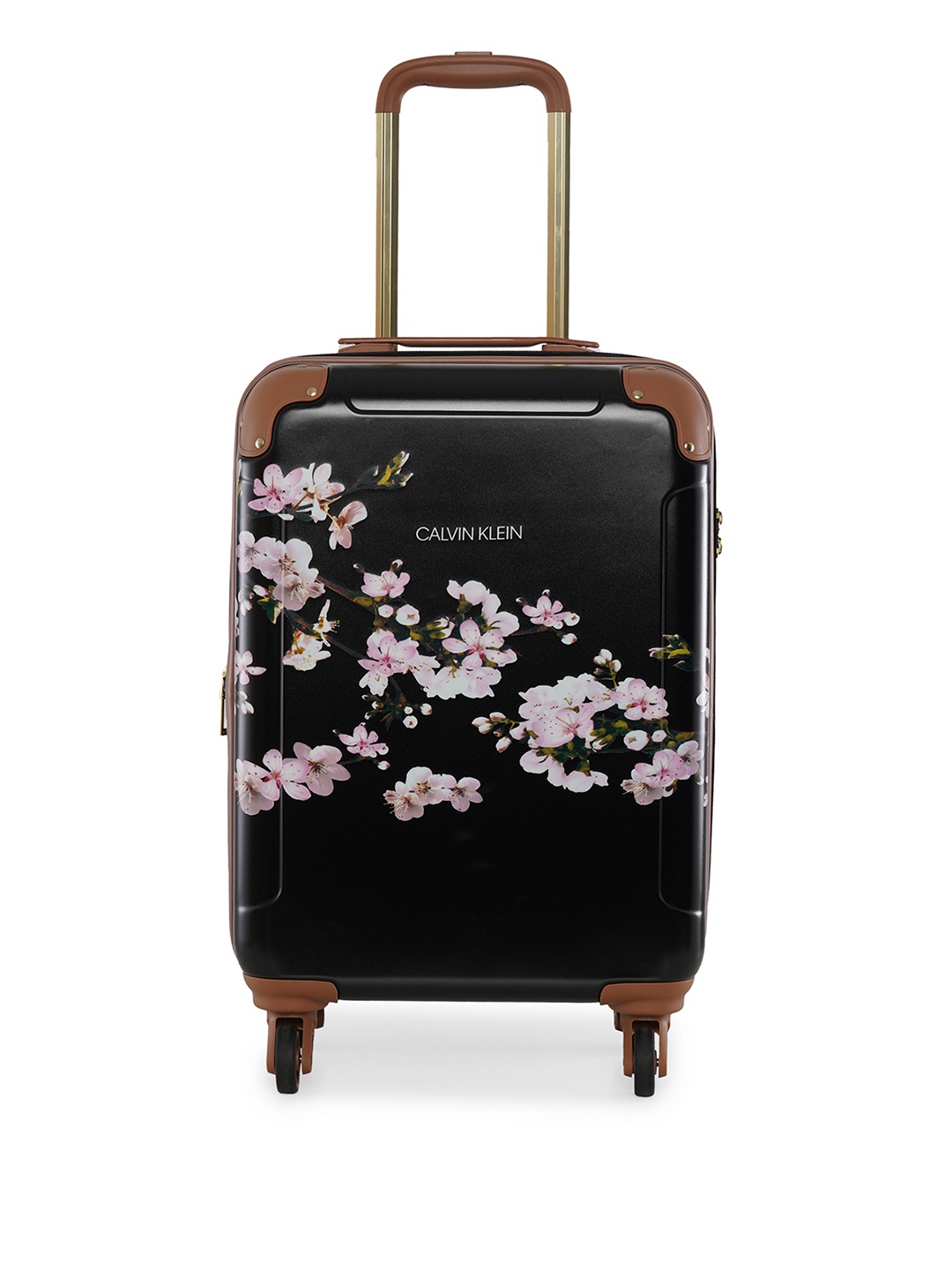 

Calvin Klein In Bloom Range Printed Hard-Sided Cabin Trolley Suitcases, Black