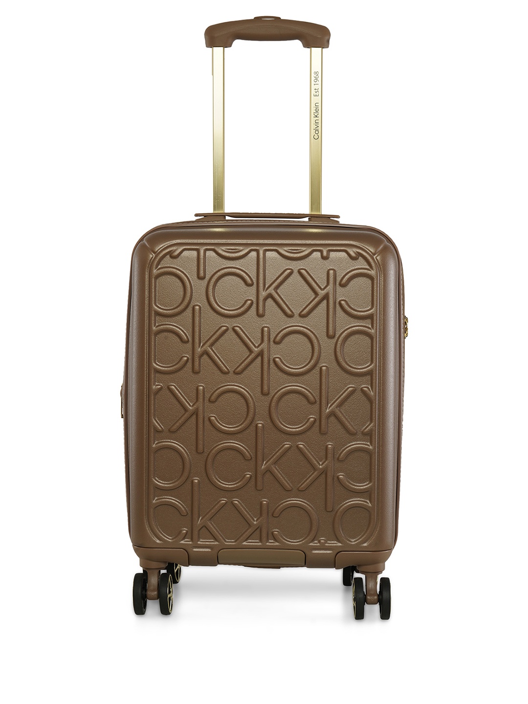 

Calvin Klein BIG MONGRAM Range Otter Color Hard Case Abs Cabin Size LUGGAGE, Brown