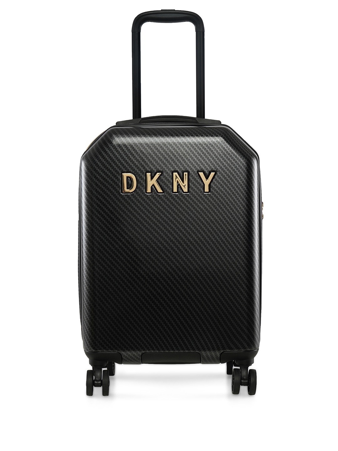 

DKNY ALLURE 2.0 Range Black Metallic Printed Hard-Sided Cabin Trolley Suitcases