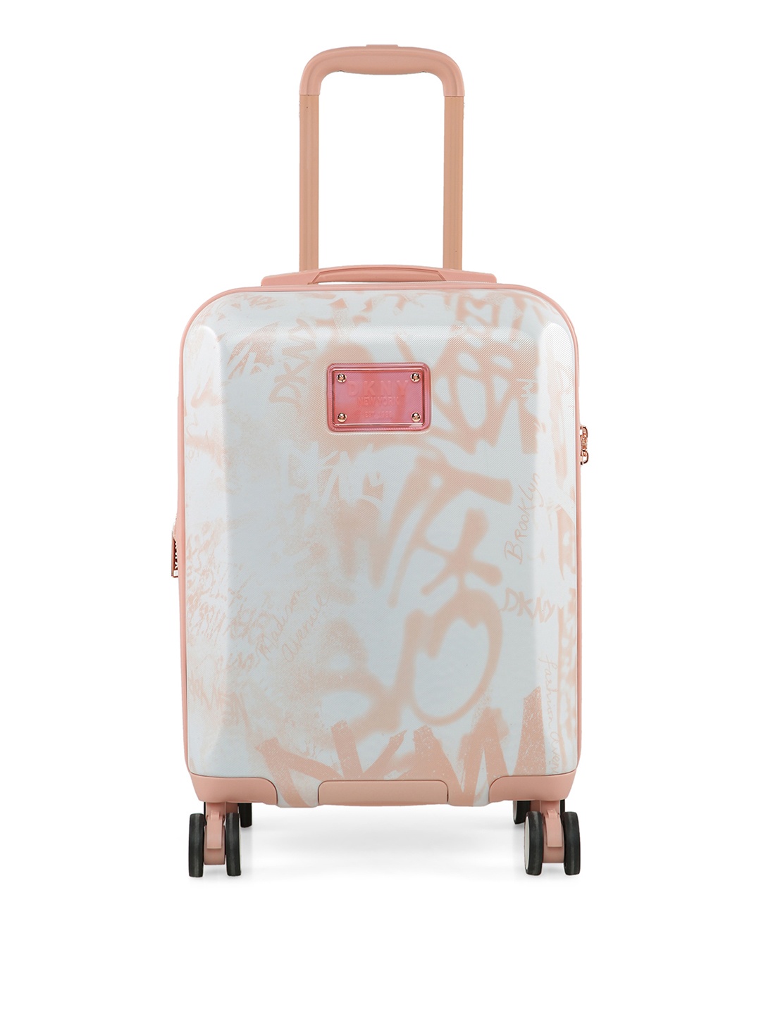 

DKNY REBELLION Range White and Venus Rose 20" Cabin Hard Trolley Bag