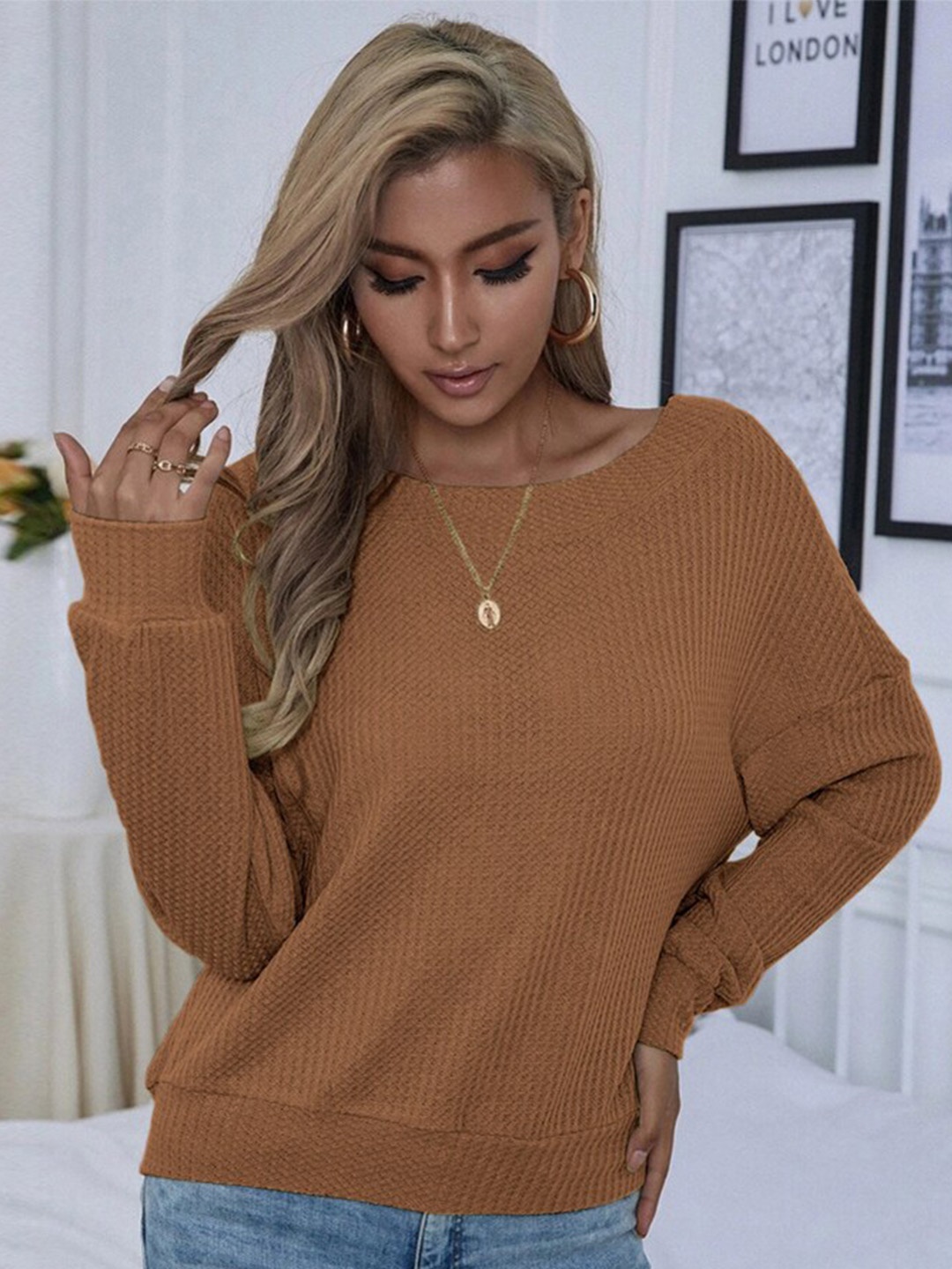 

BoStreet Women Beige Solid Styled Back Top