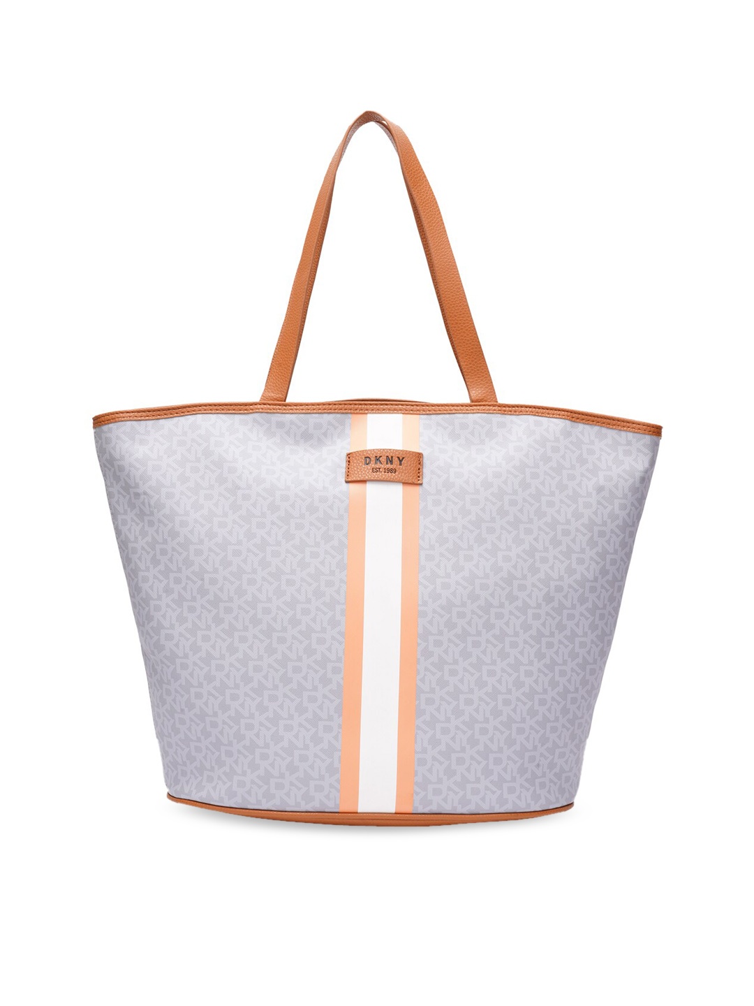 

DKNY SIGNATURE STRIPE Range Storm Grey Color Soft Case Pvc One Size Tote