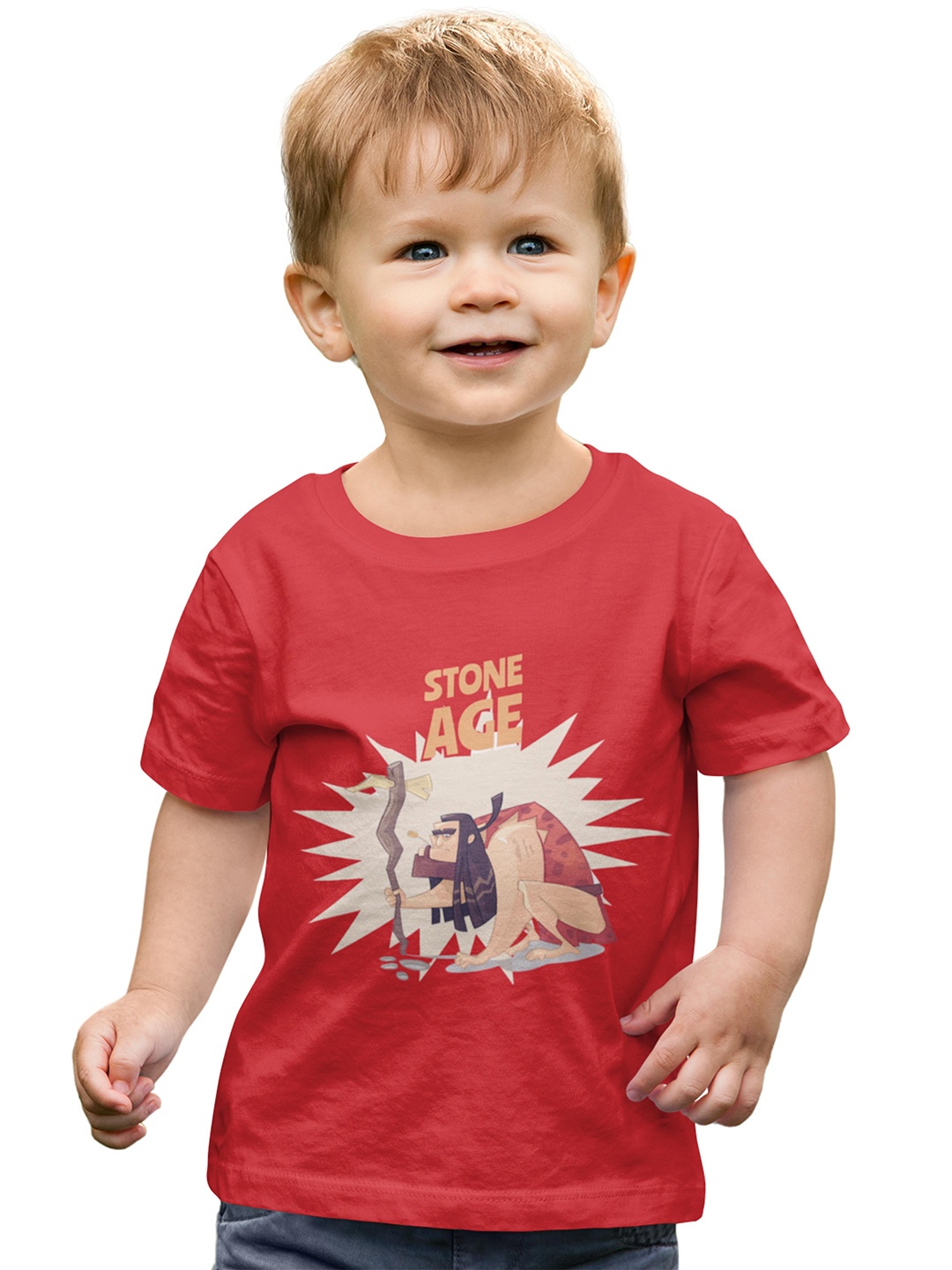 

MA Baby Boys Red Printed Pure Cotton T-shirt