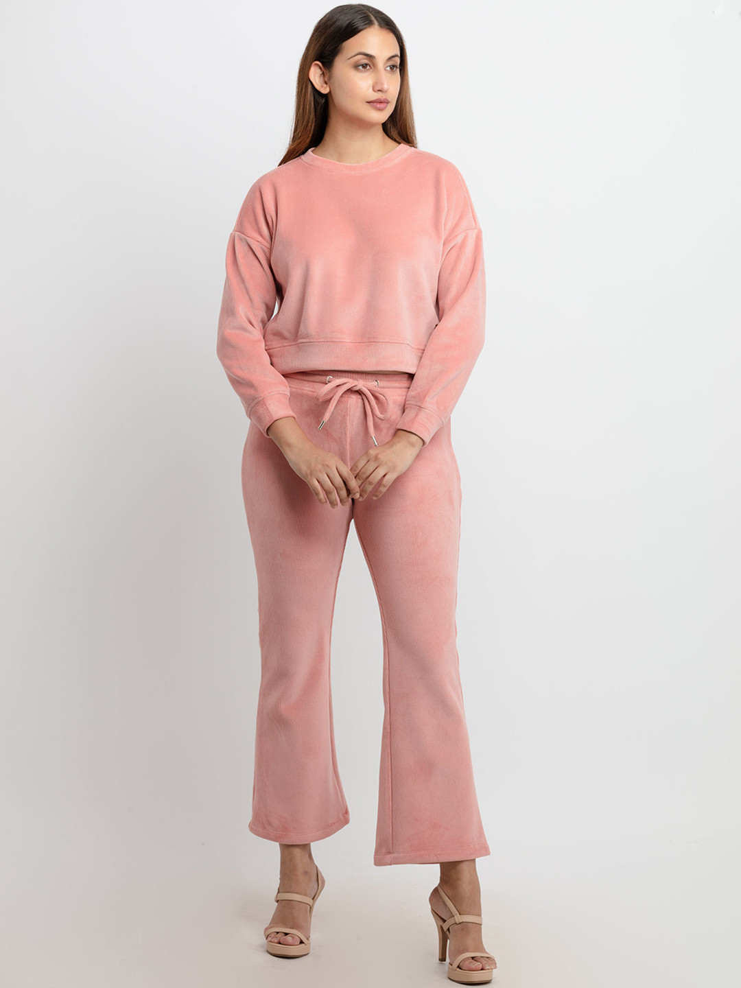 

Status Quo Women Solid Tracksuit, Pink