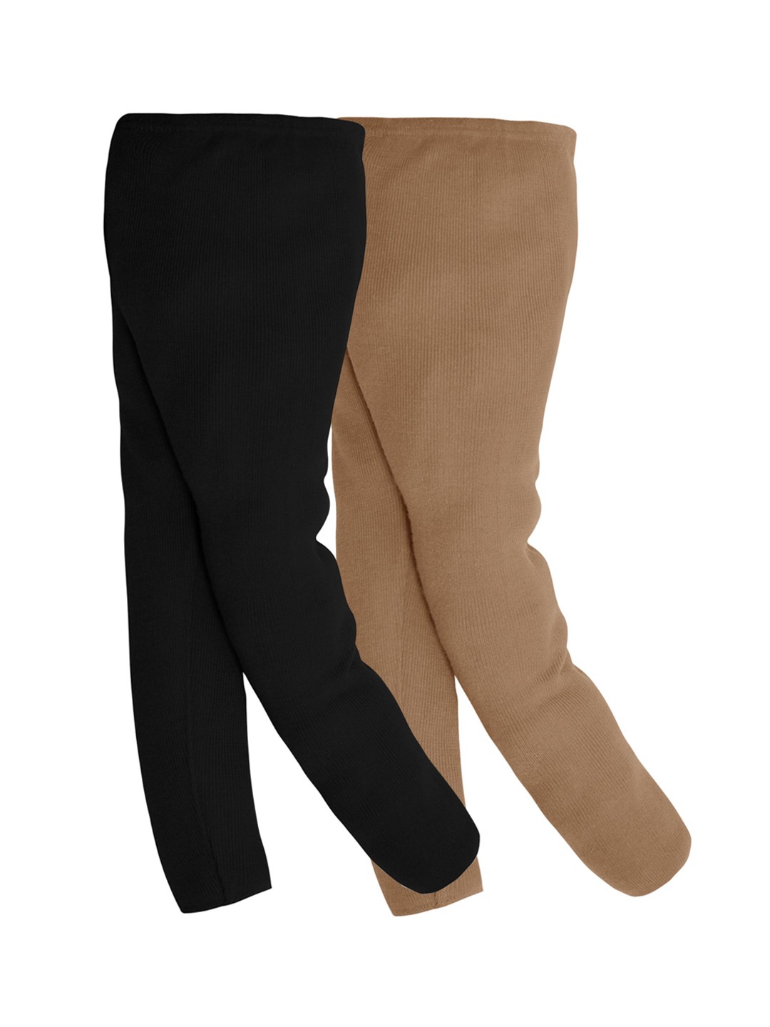 

RVK Girls Pack Of 2 Solid Ankle Length Leggings, Black