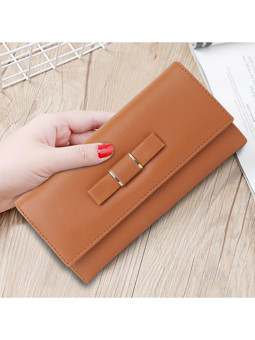

Bag Pepper Orange Solid Purse Clutch
