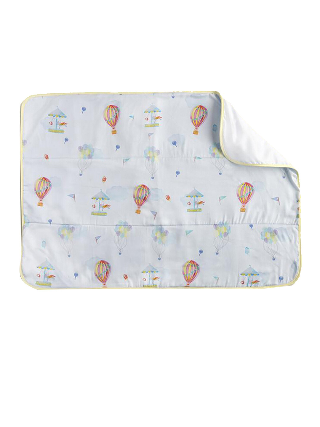 

Fancy Fluff Infant Kids Printed Organic Cotton Mattress Protector, White