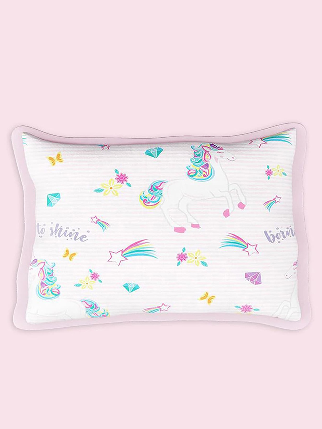 

Fancy Fluff Girls Printed Organic Cotton Pillow, Pink