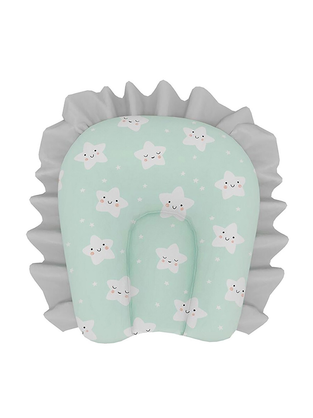 

Fancy Fluff Kids Printed Organic Cotton Pillow, Blue