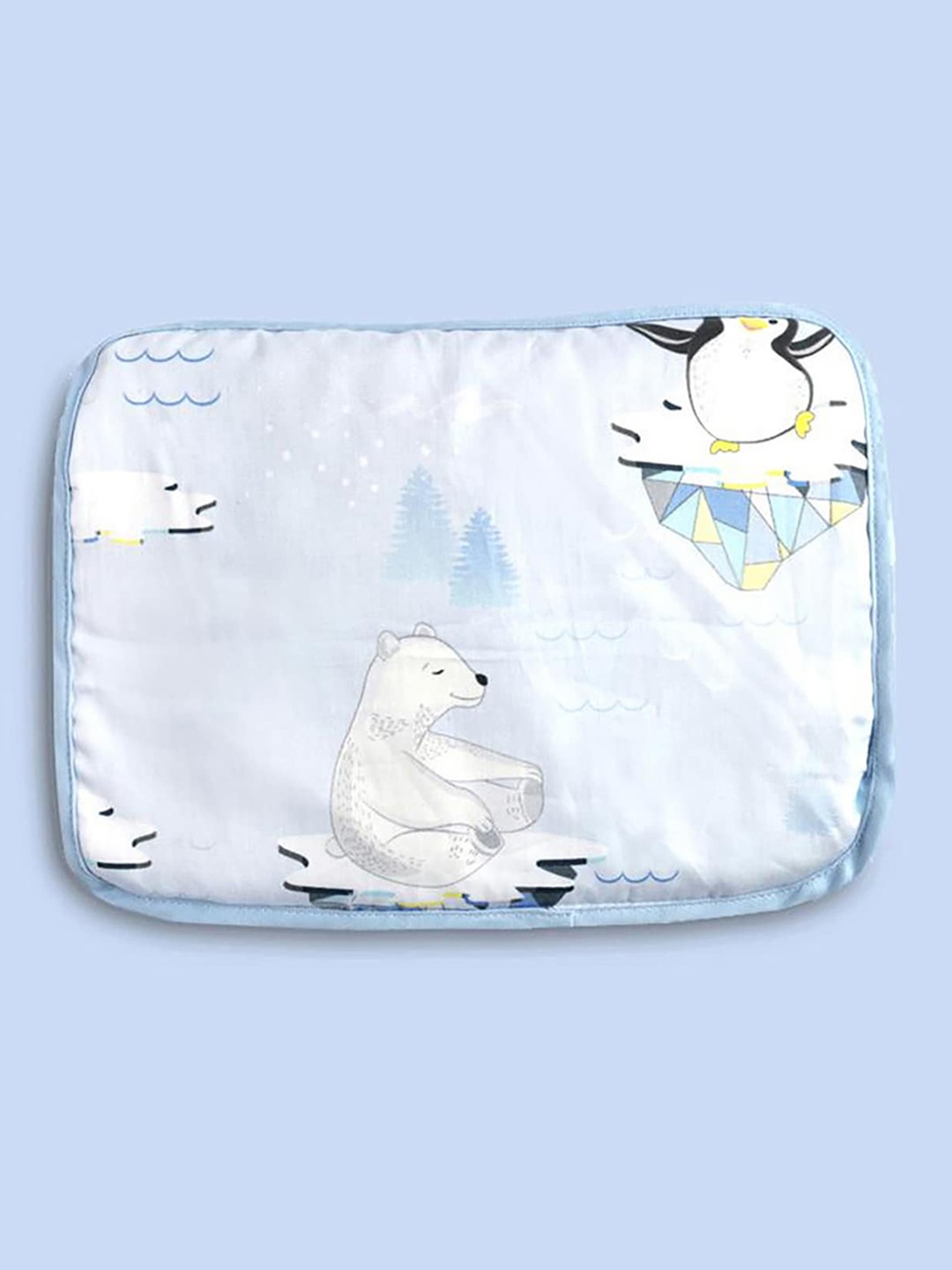 

Fancy Fluff Boys Blue & Black Printed Organic Cotton Pillow