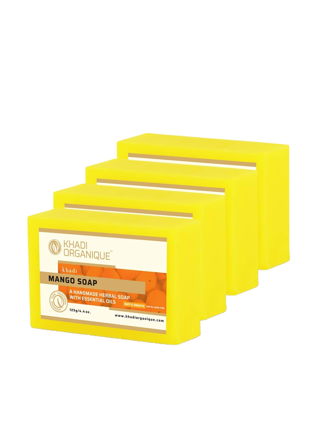 

Khadi Organique Set Of 4 Mango Soap 125g, Transparent