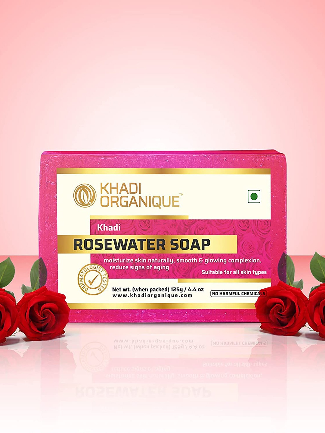 

Khadi Organique Set Of 4 Jasmine Rosewater Soap, Transparent
