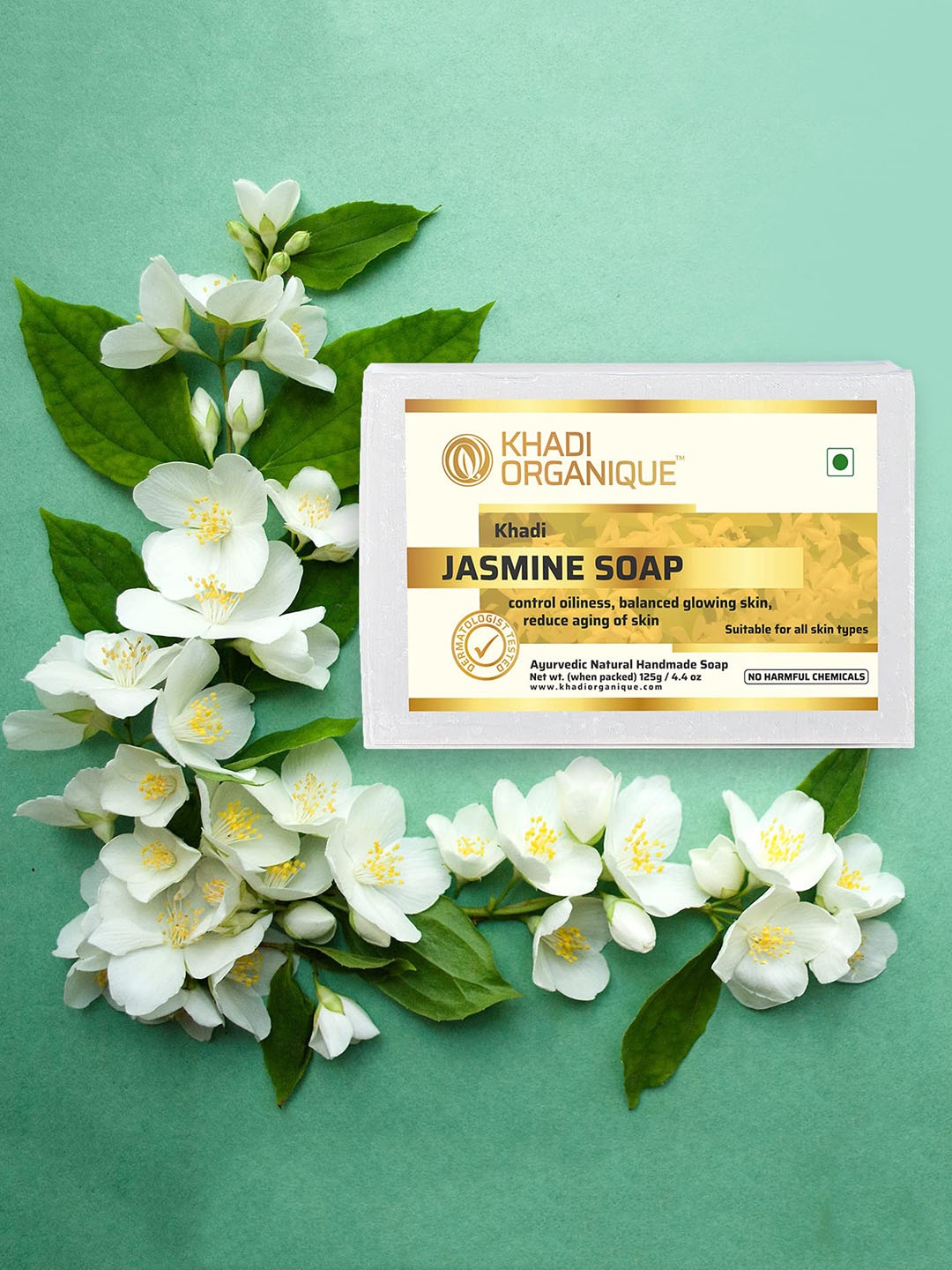 

Khadi Organique Set Of 3 Jasmine Soap 125 g, Transparent