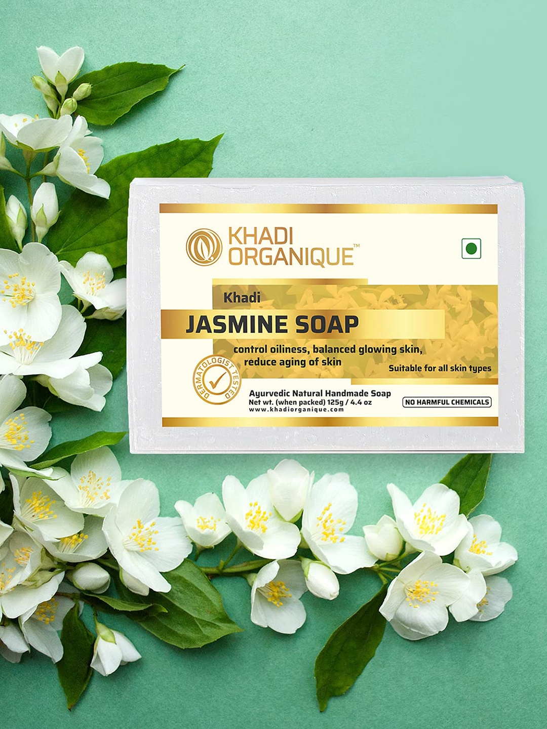 

Khadi Organique Set Of 5 Jasmine Soap 125 g, Transparent