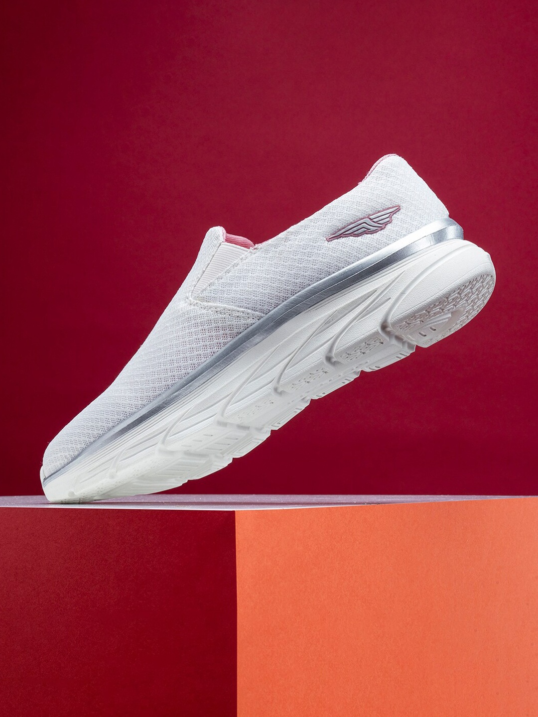 

Red Tape Women White Textile Walking Shoes